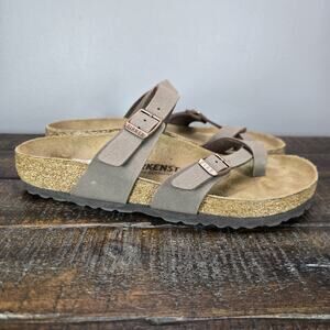 Birkenstock Mayari Womens Size 6 EU 37 Regular Sandals Brown Cross Strap